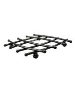 Dependable Industries Black Shiny Nickel Plated Hot Plate kitchen Trivet... - $20.35 CAD