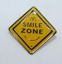 McDonalds Smile Zone Crew Employee Collectible Pinback Pin Button Logo G... - £8.68 GBP