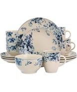 Dinnerware Set Service For 4 Plates Salad Dishes Bowls Mugs Stoneware Bl... - £58.76 GBP