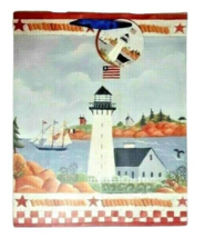 Sailboat on the Bay Patriotic Lighthouse Flag 3-Pack Gift Bags Tags Naut... - €12,88 EUR