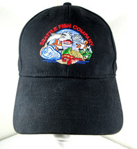 Seattle Fish Company Co. Cap Strapback Black Hat Embroidered Logo Washin... - $14.80