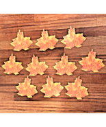 Set of 10 Autumn Leaf Drink Coasters Cardboard New Fall Thanksgiving Decor - £12.58 GBP