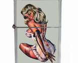Pin Up Girl Corset Rs1 Flip Top Dual Torch Lighter Wind Resistant - £13.19 GBP