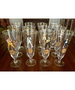 ELVIS PRESLEY GLASSES SET 12 Pilsner Bradford Exchange Collection - $197.99