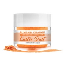 Bakell® 4g Pumpkin Orange Edible Luster Dust Pearlized Glitter - £7.93 GBP