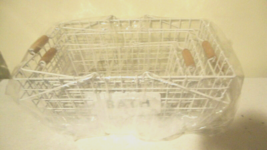 Set of Bath Baskets with handles in white metal image 2