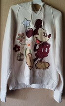 Official Walt Disney Mickey Mouse Hoodie Women&#39;s XXL Embroidery studs - £50.89 GBP