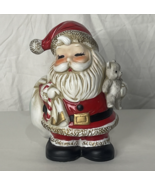 Homco Ceramic Santa Claus Teddy Bear Coin Bank 5610 with Stopper Vintage... - €10,30 EUR