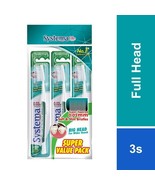 4 SET (3pc per pack) SYSTEMA Original Toothbrush Full Head Super Value Pack - $1,061.70 MXN