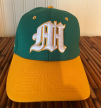 Pukka Headwear Embroidered Green Yellow Baseball Cap Hat Fitted S/M A-Flex - $13.86