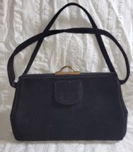 Original JANA Black Suede Handbag  Evening or Everyday Purse 1960s, - £29.86 GBP