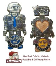 Hard Rock Cafe 2013 Orlando Robot Boy &amp; Robot Girl Trading Pin Set - $24.95