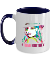 Britney Mugs Free Britney Silhouette Color Navy-2T-Mug  - £14.34 GBP