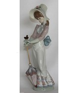 NEW LLADRO GARDEN SONG 7618 COLLECTOR SOCIETY GIRL WITH HAT &amp; UMBRELLA F... - £179.06 GBP