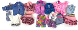 Vintage Barbie Doll Clothes Lot 1980s 1990s Safari Acid Wash Print Vest ... - $27.00