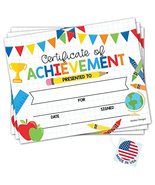 Colorful Supplies Certificate of Achievement | Set of 25 | Awards - $16.49