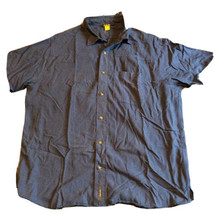 Cabelas Button Up Shirt Adult Large L Blue Short Sleeve Fishing Casual Mens - £8.12 GBP