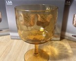 LSA Dapple Wine Glass In Sun Amber 325 Ml Set Of 2 Glasses BNIB - $49.99