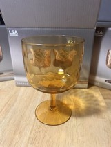 LSA Dapple Wine Glass In Sun Amber 325 Ml Set Of 2 Glasses BNIB - £39.81 GBP