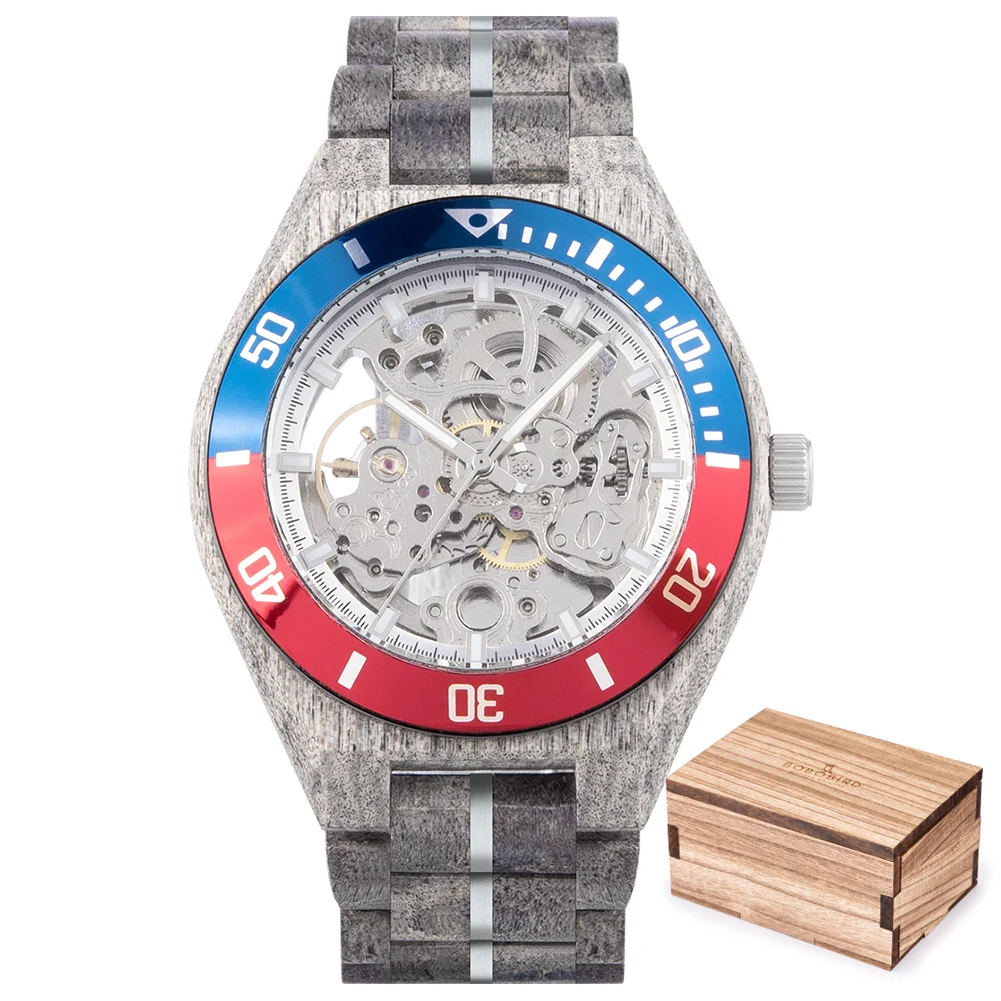 Watch  Masculino BOBO BIRD  Watch Men   Automatic  Male Present Skeleton Mechani - £86.50 GBP