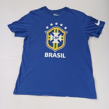 The Nike Tee CBF Brazil Futbol Soccer Team Youth Blue Cotton T-Shirt Size Large image 13