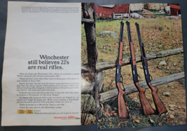 Vintage Winchester &quot;22&quot; Rifle 2 Page Print Ad 1961 - £6.75 GBP