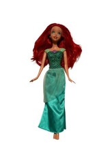 Little Mermaid Ariel Barbie Doll In Green Dress 2012 - £14.75 GBP