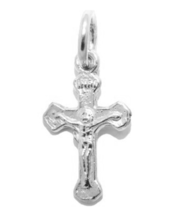 Cross with Christ .925 Sterling Silver Pendant Charm - $24.00