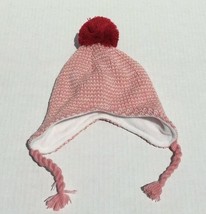Baby Winter Warm Pink / white Beanie hat with Pom Pom Soft  #C - £5.42 GBP