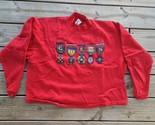 Vintage Guess Sweater Size Large Single Stitch Red 80s Sweatshirt USA Wo... - $29.65