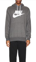 Nike Men&#39;s Sportswear Club Pullover Hoodie Size L Charcoal BV2973-071 NEW - £53.85 GBP