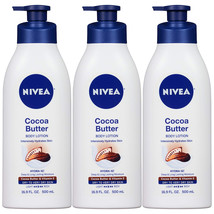 3-Pack New Nivea Lotion Cocoa Butter 16.9 Ounce Pump Dry To Very Dry Ski... - $46.99