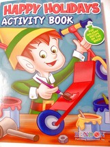 Happy Holidays 160 Page Giant Coloring and Activity Book ~ (Elf in Woodshop) - £5.48 GBP