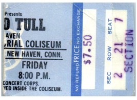 Vintage Jethro Tull Ticket Stub April 1 1977 Memorial Coliseum New Haven CT - £31.48 GBP
