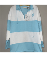 Jaclyn Smith Light Blue Striped Vintage Pullover - $360.96 MXN