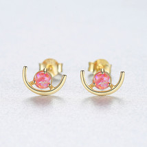 S925 Silver Earrings Opal Opal Earrings To Raise Pierced Ears Women - £14.38 GBP