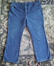 44 x 31 Wrangler Work Jeans Straight Leg EUC Big Ben Blue Western - $9.89