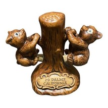 29 Palms California Bear Cubs Climbing Tree Salt &amp; Pepper Shakers Treasu... - £11.34 GBP