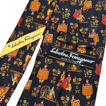 Salvatore Ferragamo Men's Silk Tie Made In Italy 50" Length Multicolor P... - $48.00