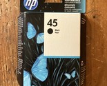 Genuine HP 45 Black Ink Cartridge HP Officejet Printer (51645A) Exp: Dec... - $25.73