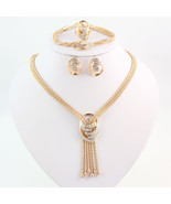 Latest Fashion African Beads Jewelry Sets Wedding Costume Women Party GolCrystal - $11.97