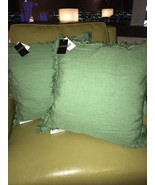 Ralph Lauren Allie Texture Green Deco Pillows Set 2 ~New~ - $218.06 CAD
