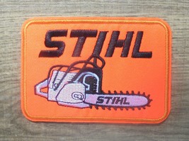 Stihl chainsaw cloth iron-on patch new-4&quot;x2.5&quot; - £5.21 GBP