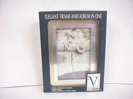 Innovision Stripe Accent Brushed Gold w/ Silver Band 4 x 6 Frame/Album - £5.44 GBP