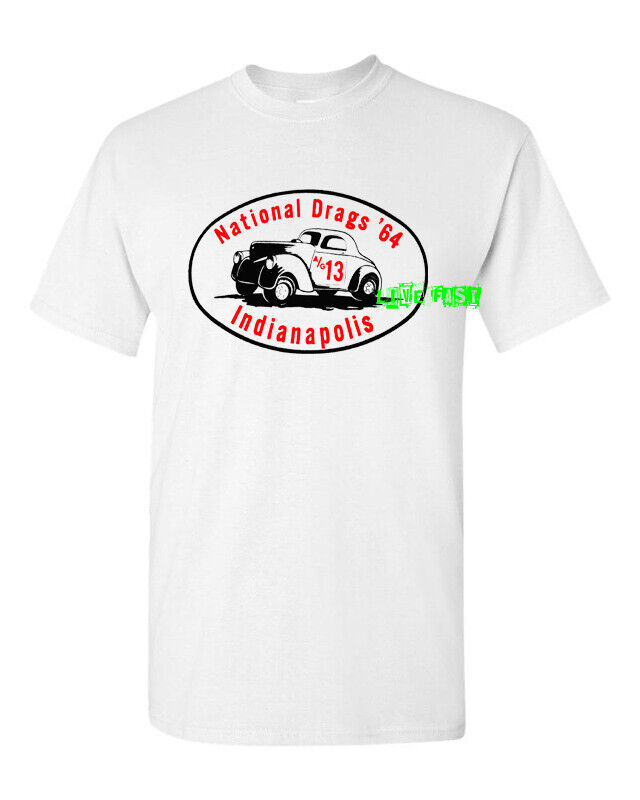 NATIONAL DRAGS '64 T SHIRT hot rod shirts drag racing shirts vintage racing