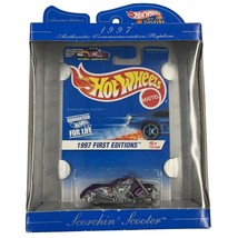 Hot Wheels 1997 First Edition Scorchin Scooter Motorcycle Purple - £6.04 GBP