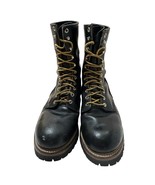 RED WING ANSI Z41 PT91 Steel Toe Logger Black Boots Men&#39;s 9 EE Wide Made... - $351.50