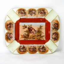 Vintage Victoria Czechoslovakia Ceramic Ashtray Courting Couples - £24.65 GBP