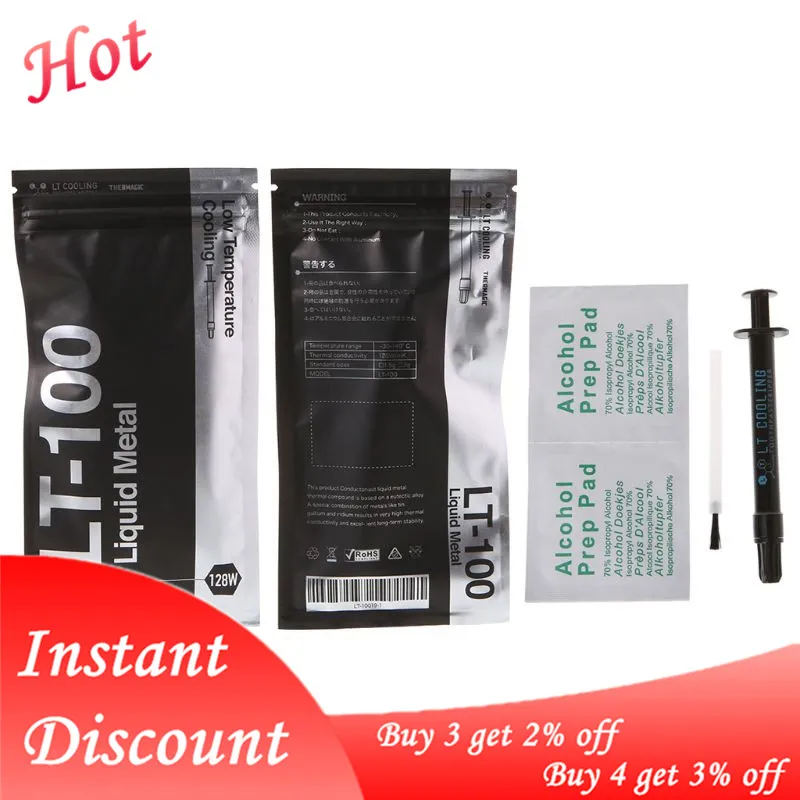 House Home LT-100 Liquid Metal Thermal Conductive Paste Grease for CPU GPU Cooli - £29.09 GBP
