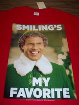 ELF WILL FARREL SMILING&#39;S MY FAVORITE CHRISTMAS T-Shirt XL NEW w/ TAG - £15.58 GBP